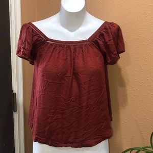 Mossimo Supply off the shoulder burnt orange top